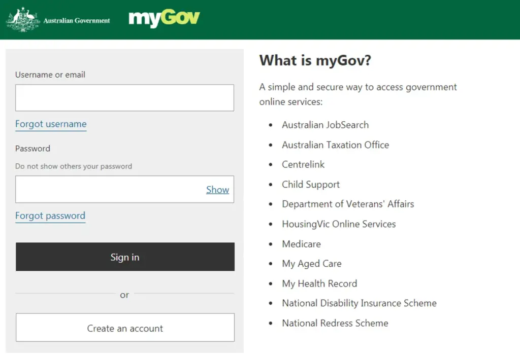 myGov Account