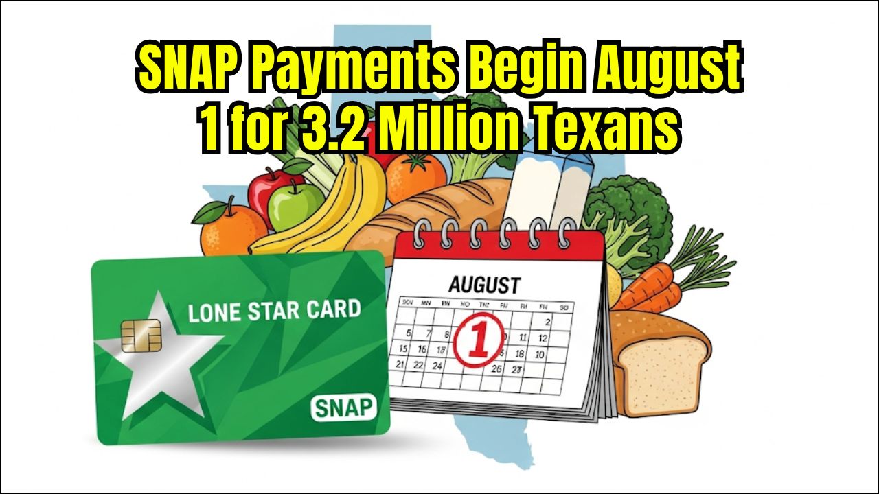 SNAP Payments Begin August 1 for 3.2 Million Texans