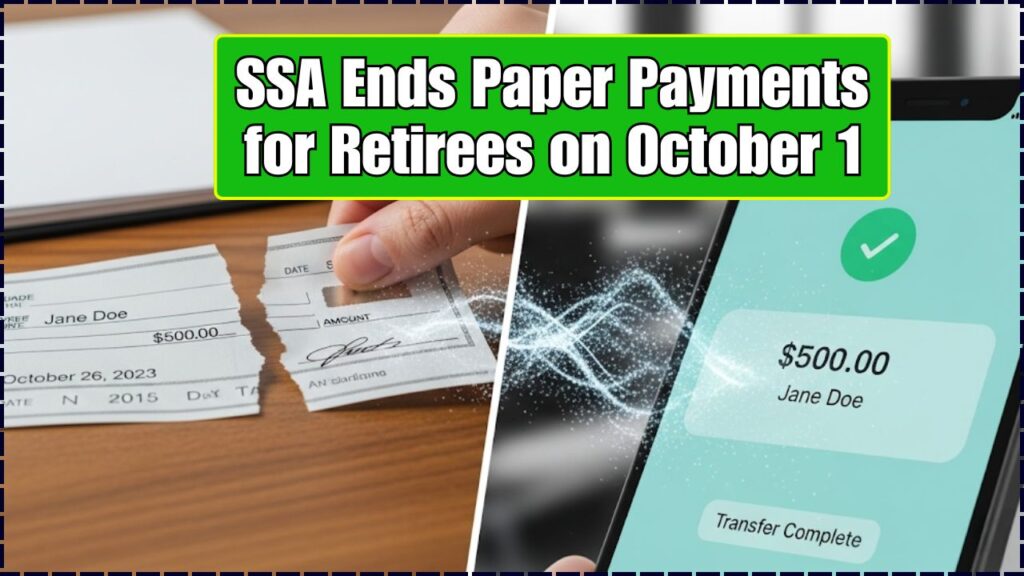 SSA Ends Paper Payments for Retirees on October 1 – Here’s How to Switch Before It’s Too Late 1 SSA Ends Paper Payments for Retirees on October 1